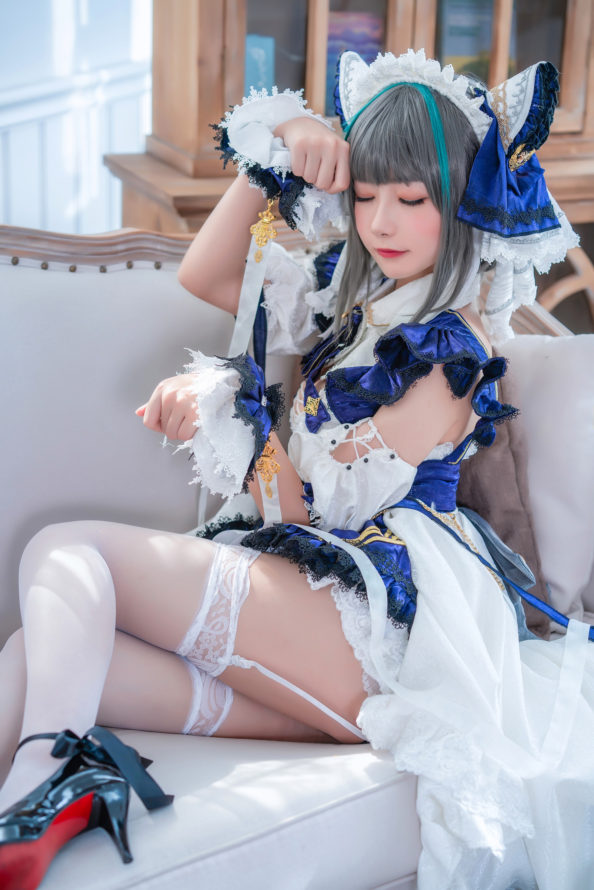 图片[1]-Momoko葵葵 – NO.026 柴郡 [25P]-XikXak